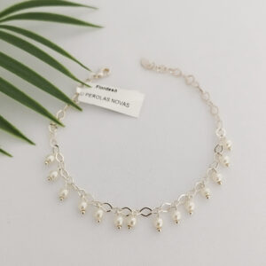Pulseira Pingentes Pérolas