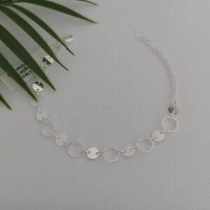 Pulseira Circulo e medalhas lisas