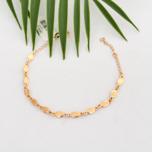 Pulseira Elos Medalhinhas Oval Lisas