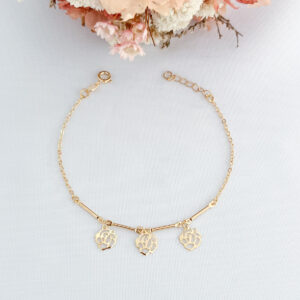 Pulseira Pingente Florzinha-20cm