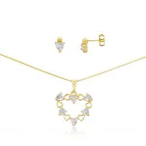 Conjunto Coração com Zircônias