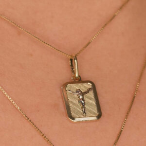 Pingente Placa Jesus Cristo 1,5x1