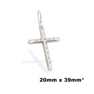 Pingente Cruz Com Detalhes Prata 950