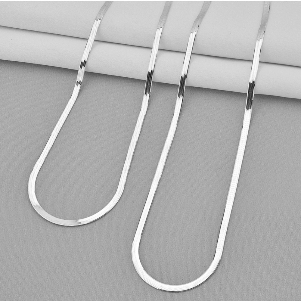 Colar Laminado 2,5mm Prata 925-40cm