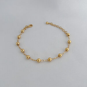Pulseira Bola Lisas-4mm-20cm