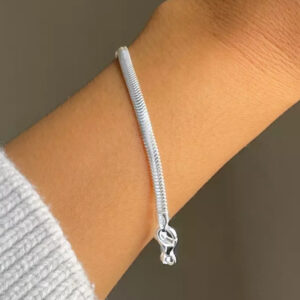 Pulseira Lacraia Prata 925 3.3mm-18cm