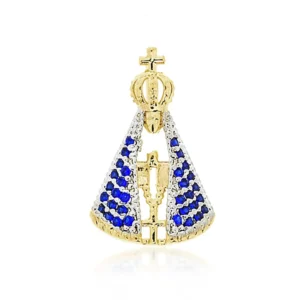 Pingente Nossa Senhora Aparecida com zircônias