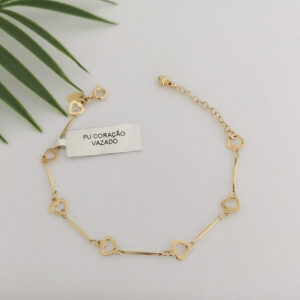 Pulseira Corações Vazados