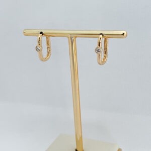 Argola Oval Ponto de Luz-1,5cm