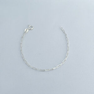 Pulseira Cartier Infantil elos de 2mm Prata 925-14cm