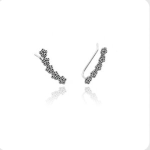 Brinco Ear Cuff Florzinha Prata 925-2cm