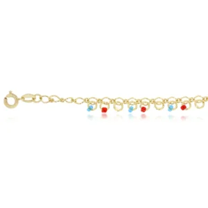 Pulseira Miçangas Coloridas 2mm