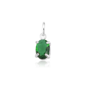 Pingente Pedra Oval Prata 925