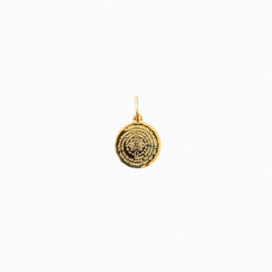Pingente Medalha Oração São Bento 1,3x1,3cm