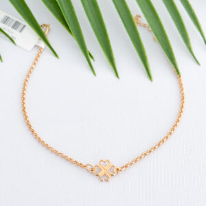 Pulseira Trevo Vazado-18cm