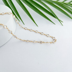 Choker Pingente Coração Zircônia