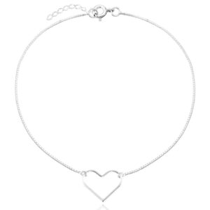 Choker Coração Vazado Prata 925-38cm