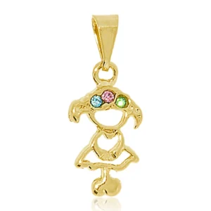 Pingente Menina Cristal.