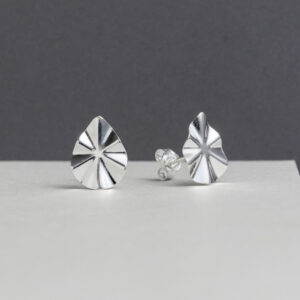 Brinco Gota Orgânica Prata 925-1,5x1,0 cm