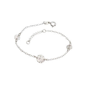Pulseira Círculos Orgânicos  Prata 950-20cm