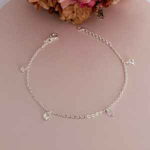Pulseira Pedrinha Zircônia-21cm