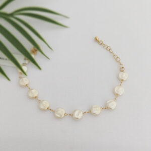 Pulseira Pérola Chata