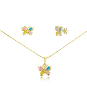Conjunto Infantil Borboleta Colorida