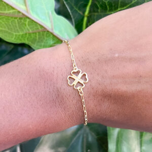 Pulseira Cartier Trevo Vazado-18cm