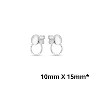 Brinco Circular  Pequeno-Prata 950