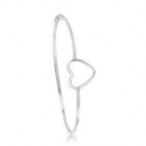 Bracelete Coração Vazado Prata 925