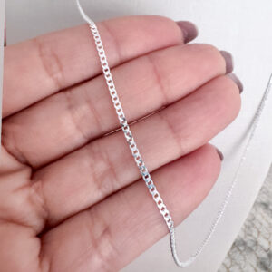 Corrente Grumet 1,3mm Prata 925-60cm