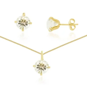 Conjunto Pingente Cristal