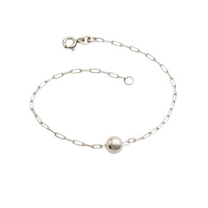 Pulseira Cartier Pingente Bola Lisa Prata 950-20cm