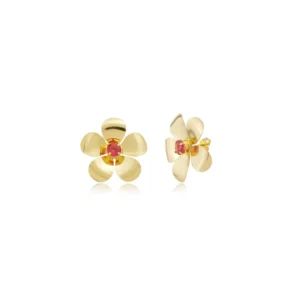 Brinco Flor Cristal