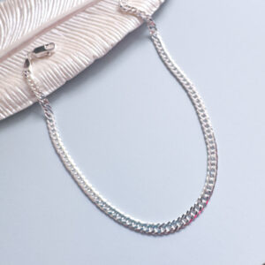 Pulseira 3mm Grumet Prata 925-20cm