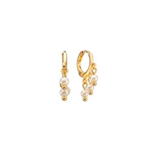 Argola Pingente Pérolas-2cm