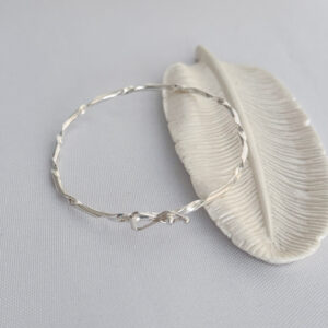Bracelete Fio Ondulado Prata 925