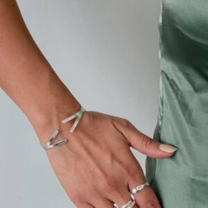 Bracelete Banho De Prata 2 formas de Uso