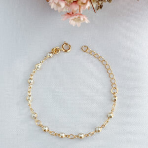 Pulseira Infantil Pérola-15cm