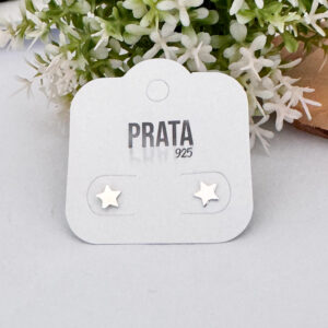 Brinco Mini Estrelinha Prata 925-4mm
