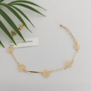 Pulseira Florzinhas-19cm