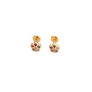 Brinco Infantil Flor Tarraxa Baby-5mm