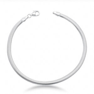 Pulseira Lacraia Prata 925 5mm-20cm