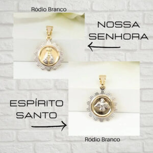 Pingente Medalha Nossa Senhora 1x1cm