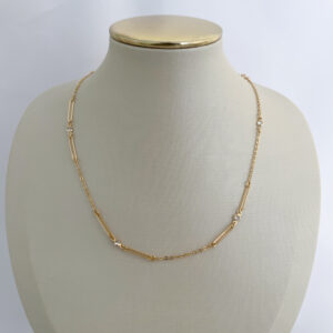 Choker Elos e Zircônias-40cm