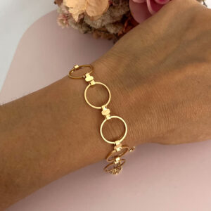 Pulseira Circulos 15x15mm-19cm